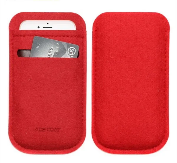 recycled RPET polyester felt customize cute girl mobile phone back cover for all phones wholesale promotion gift