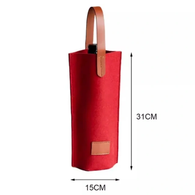 Túi đựng chai rượu vang bằng vải nỉ nho tùy chỉnh Túi đựng chai rượu bia bằng vải polyester nhiều màu di động cho bữa tiệc dã ngoại