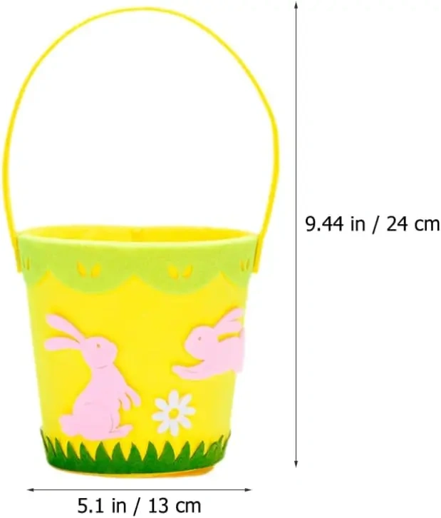ce certification wholesale personalized new customize sublimation liner chick candy bunny felt gift bag Easter baskets for kids