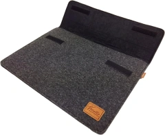 Simple custom design 13 inch mottled black felt sleeve case laptop felt bag for smartphone documents