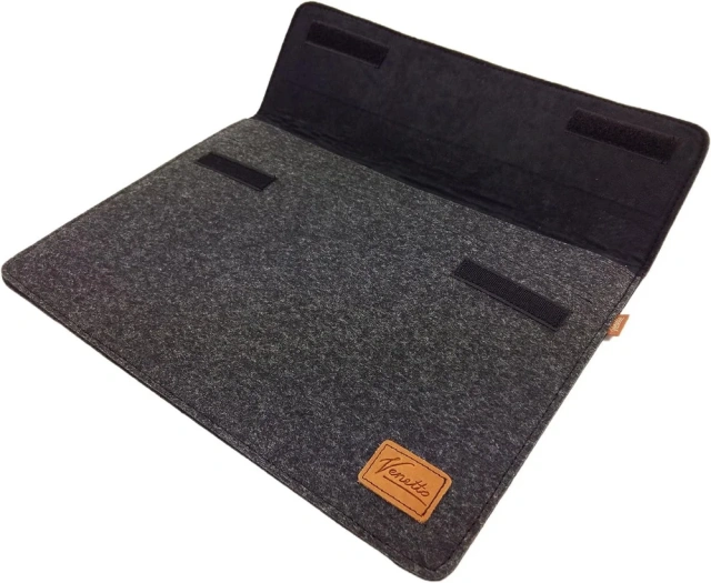 Simple custom design 13 inch mottled black felt sleeve case laptop felt bag for smartphone documents