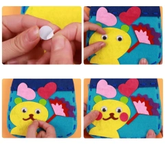 Novo kit de costura de saco de feltro de arte artesanal faça você mesmo para crianças de brinquedo macio personalizado
