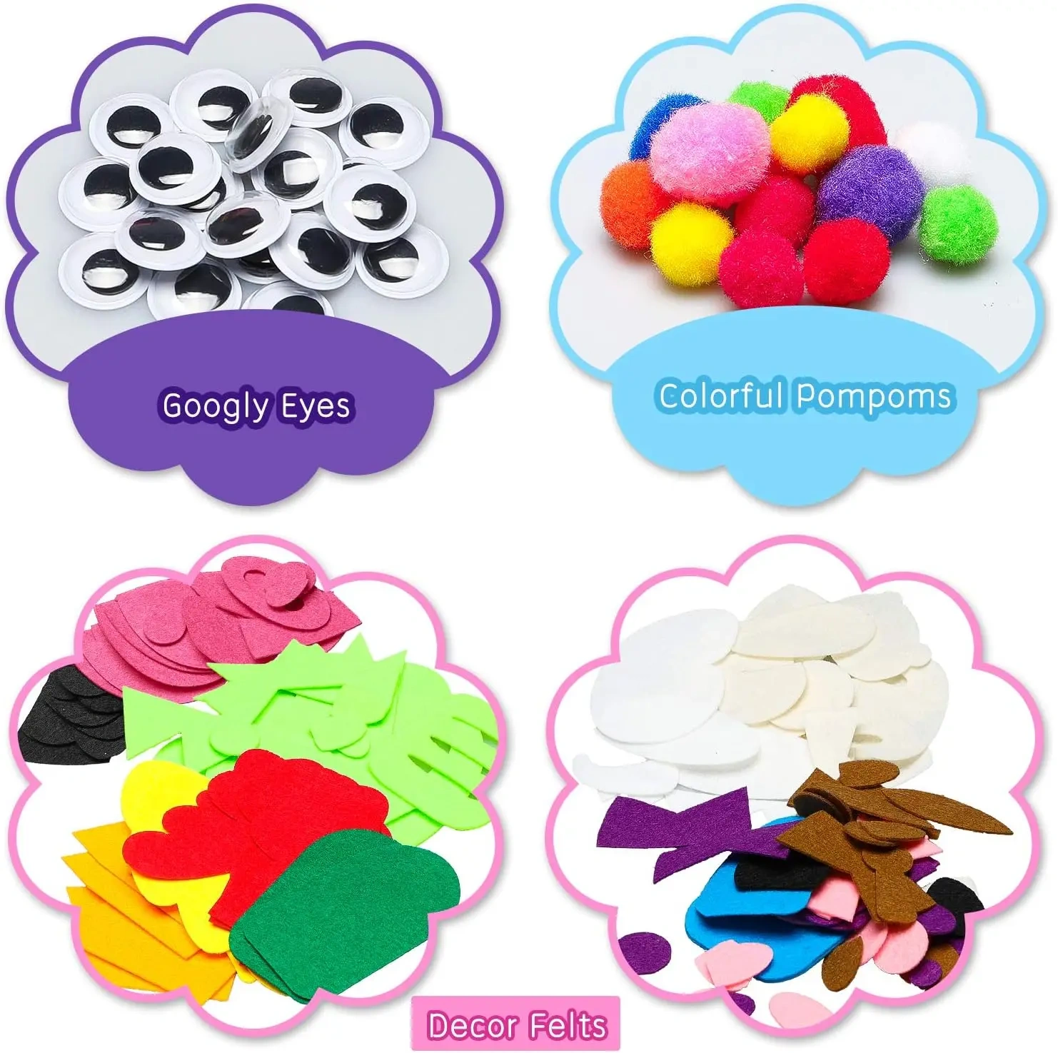 Kids Fun DIY Craft Toy Felt Hand Puppets Decorating Kit