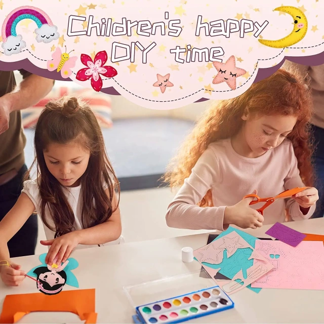 مجموعة خياطة يدوية من اللباد على شكل فراشة وحيد القرن للأطفال