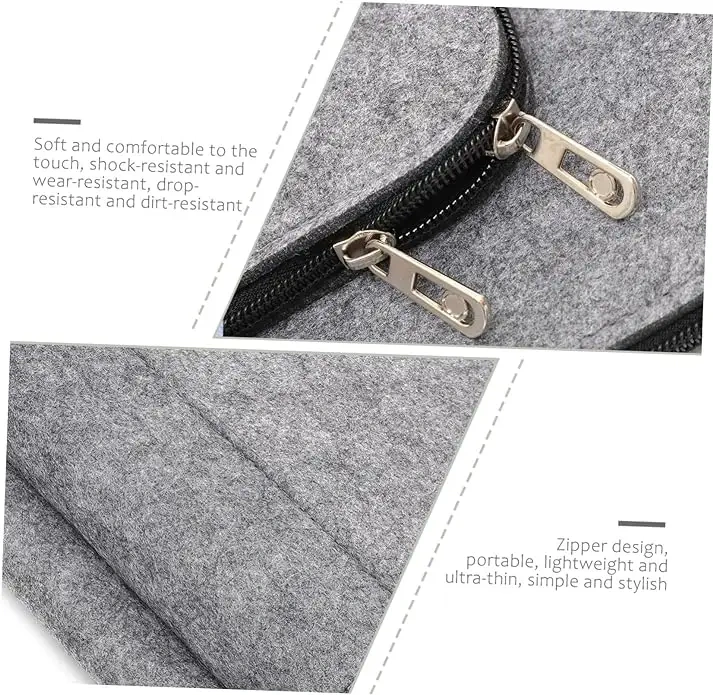 2024 product new edition charcoal gray business felt notebook case carrying package pouch laptop bag with handle