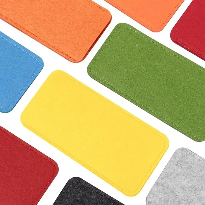 in stock cheap various colors soft felt eyeglasses bag portable glasses storage pouch case sunglasses holder