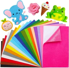 Feuille d'autocollants en feutre auto-adhésifs créatifs et amusants pour enfants