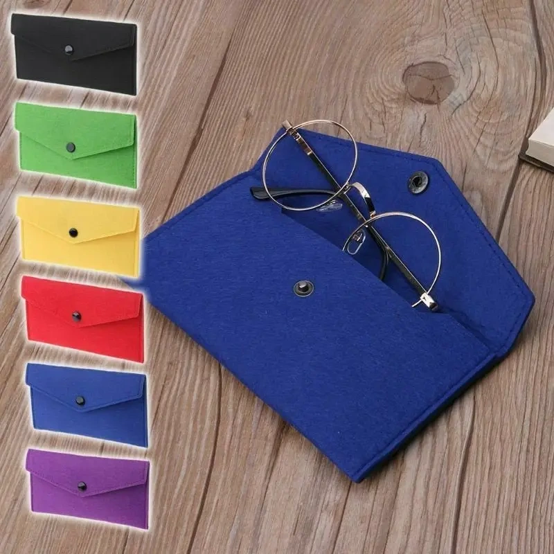 high quality oem durable folding custom sunglasses pouch box reading multi soft wholesale felt eye glasses case
