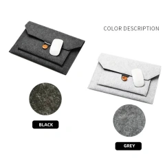 Túi đựng máy tính xách tay bằng nỉ tùy chỉnh Túi đựng máy tính màu xám Túi đựng máy tính văn phòng đa năng Túi đựng máy tính xách tay