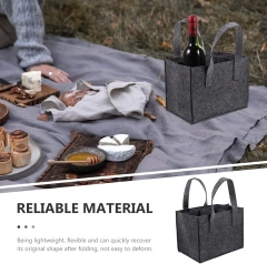 Túi đựng rượu vang di động có ngăn chia có thể tháo rời Túi vải nỉ đựng rượu vang Chất liệu bền có quai xách