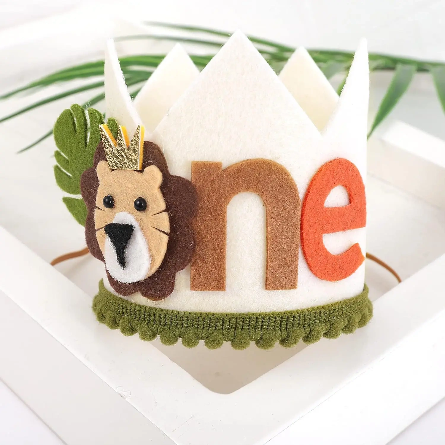 Custom Fabric Felt Baby Kid 1st Birthday Party Crown Hat