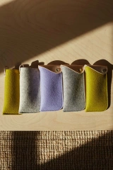 vente en gros drôle unisexe coloré transportant mince en cuir souple feutre étui à lunettes pliable pochette à lunettes de soleil pour enfants
