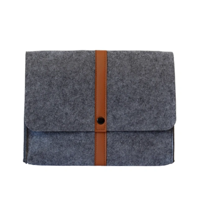 La Chine a utilisé des accessoires pour ordinateur portable en cuir avec logo personnalisé pour femmes, organisateur de sac d'ordinateur en feutre