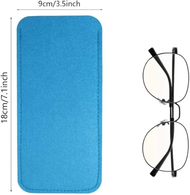 new design logo creative simple multi colors merino wool felt sunglasses soft storage package eyeglass glasses case
