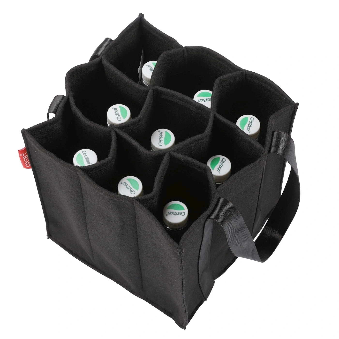 Strong tension nylon handle heavy bearing capacity water bottle sleeve carrier bag beverage bottle carriers