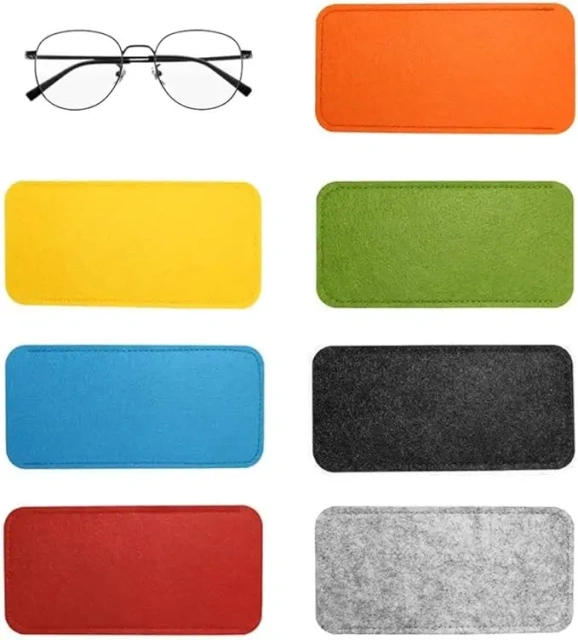 new design logo creative simple multi colors merino wool felt sunglasses soft storage package eyeglass glasses case