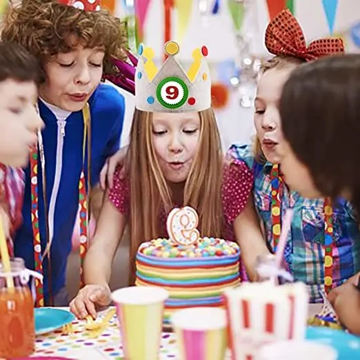 Regalo personalizado lindo para niños, tela de fieltro, decoración para bebés, sombrero de cumpleaños