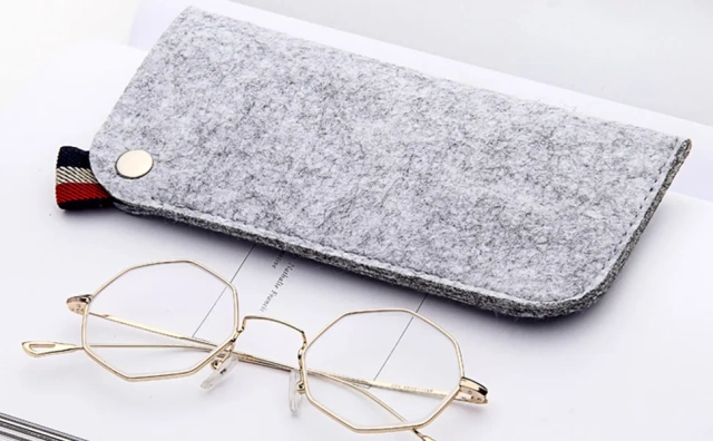 hot sale cheap gray blue black for most soft portable bag pen glasses case pouch foldable protective eyeglasses cover