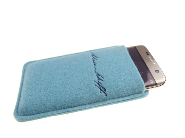custom size color printed logo RPET needle punch polyester felt cell phone covers for all phones wholesale promotion gift