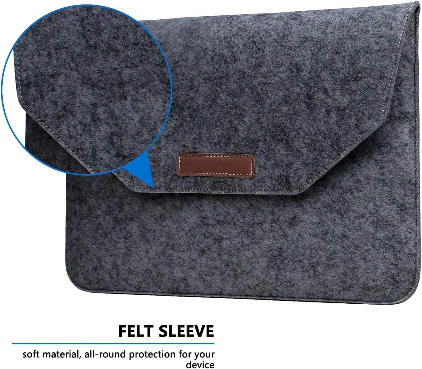 hot fashion cheap custom 13 14in pu leather compatible most carrying felt laptop case handle notebook bag sleeve