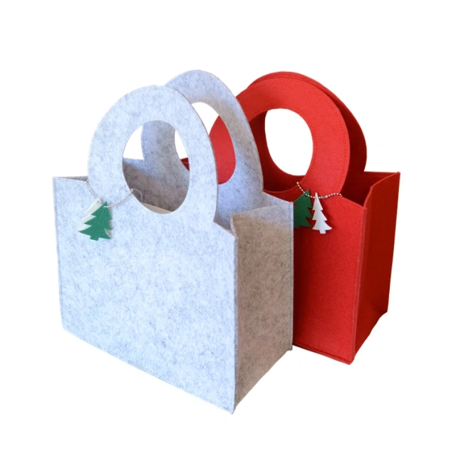Sac cadeau de Noël en feutre décoratif personnalisé pour enfant 2025
