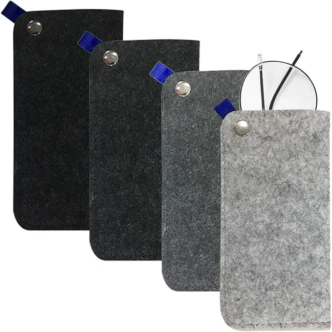 wholesale custom adults luxury felt slim slip soft reading glasses cloth eyewear pouch case sunglasses organizer