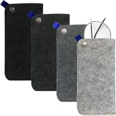 wholesale custom adults luxury felt slim slip soft reading glasses cloth eyewear pouch case sunglasses organizer