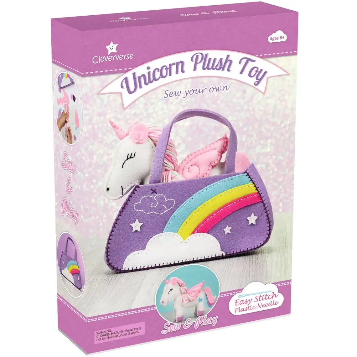 Kids Fun Toy Make Your Unicorn Bag Craft DIY Felt Sewing Kit