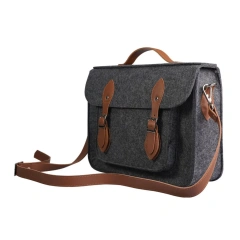 vente en gros mode hommes femmes personnalisé gris affaires sacoche feutre ordinateur portable messager housse sac