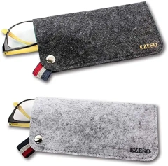 Étui à lunettes de soleil en cuir et feutre, pochette de rangement de voyage en aluminium de luxe faite à la main, étui à lunettes de soleil en gros