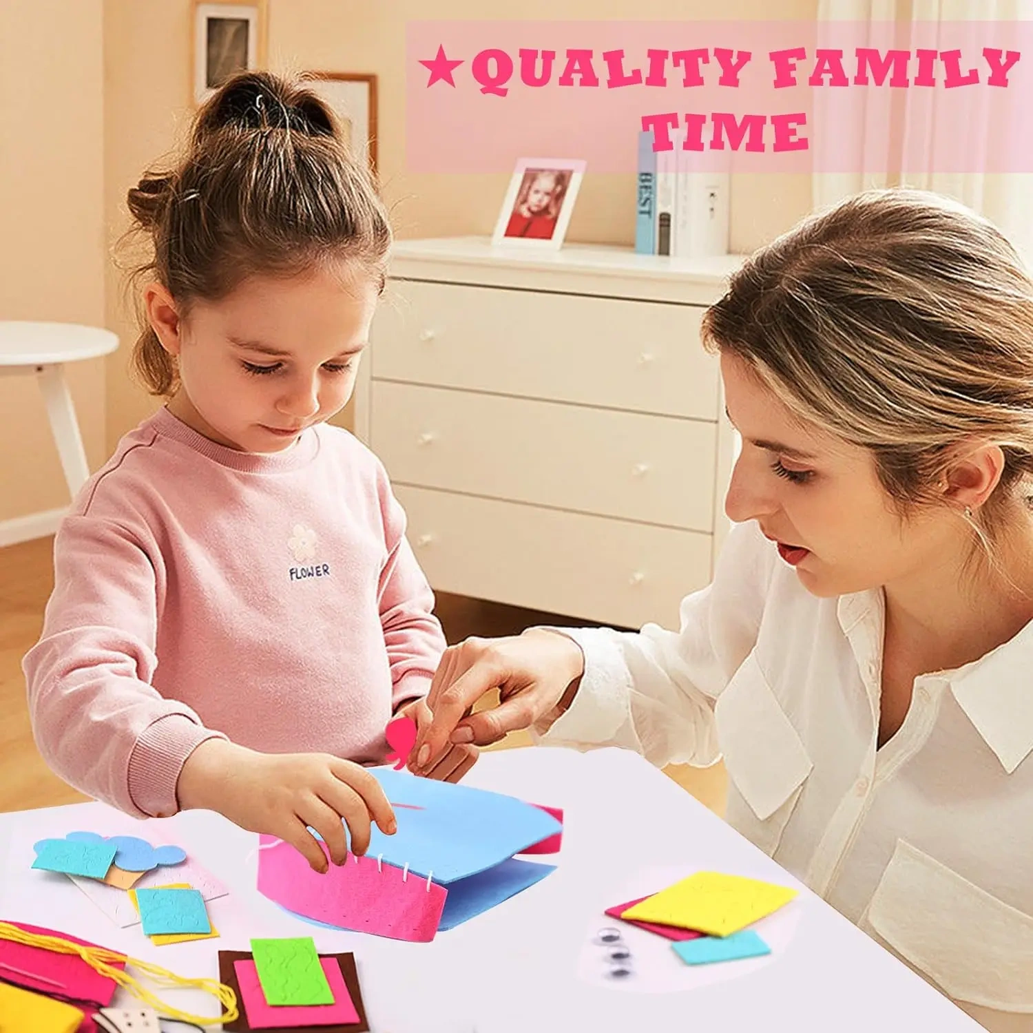 Kids Fun Education Toy Craft DIY Decorate Bag Felt Sew Kit