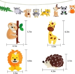 Kit de costura de fieltro para manualidades y manualidades para niños, S12, animales del bosque