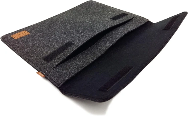 Simple custom design 13 inch mottled black felt sleeve case laptop felt bag for smartphone documents