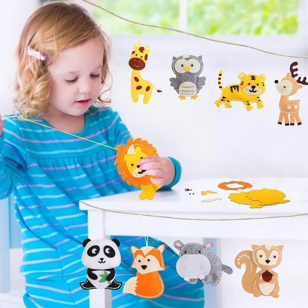 Kid Education Craft Art DIY Felt Sewing Kit S12 Forest Animal