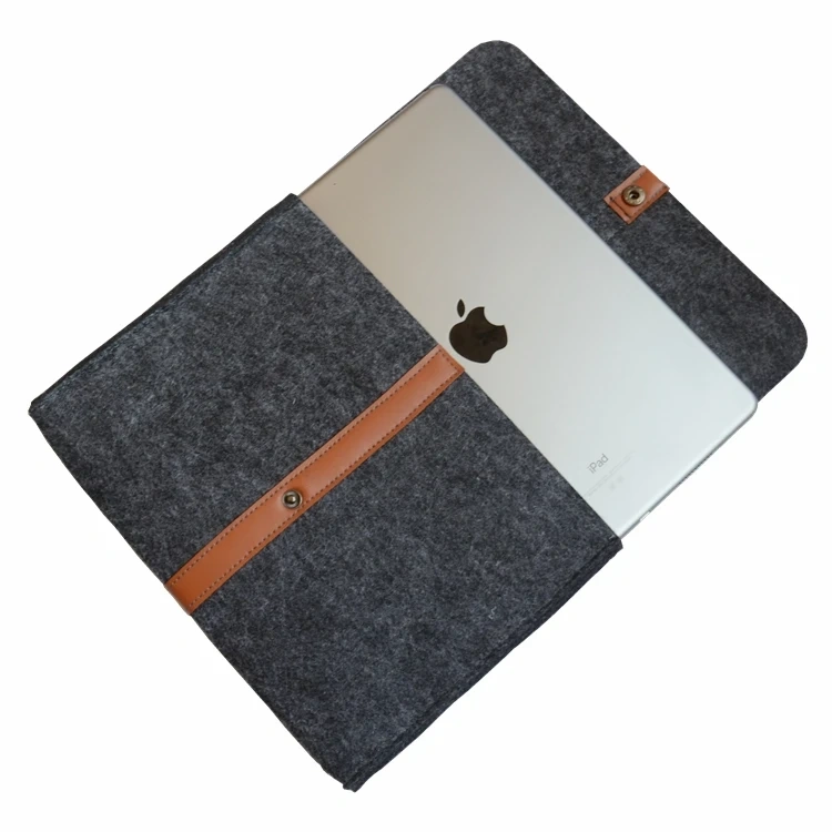 China used women custom logo leather notebook laptop accessories organizer felt computer bag