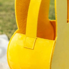 Décorations de Pâques en gros à faible MOQ, nouveautés de fête pour enfants, feutre, lapin de Pâques, bonbons, sacs cadeaux, chasse aux œufs en tissu, paniers de Pâques