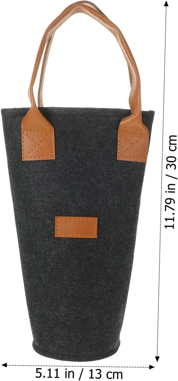 Bulk cheap custom logo single felt non woven water bottle carrying case, wine cooler gift bag for travel picnic beach
