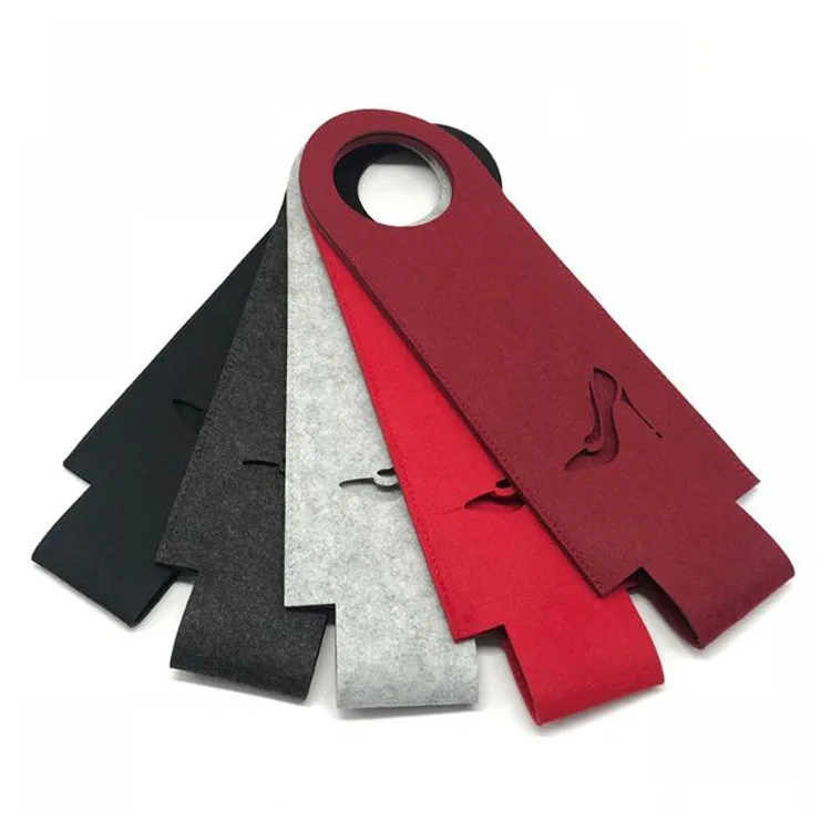Low Price Delicate Durable Wine Gift Bags for Wine Bottles Custom Logo Insulated Non Woven Felt Red Wine Packaging Tote Bag