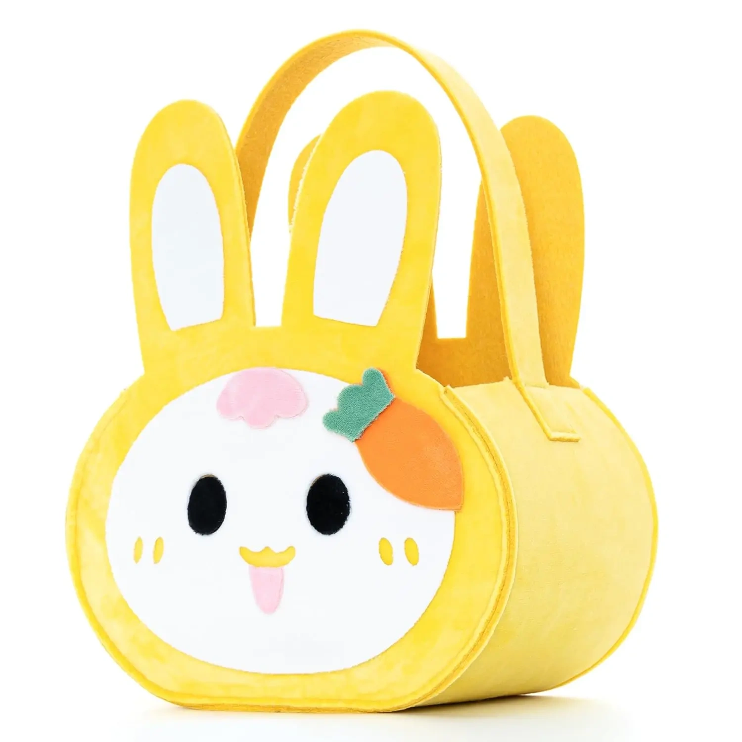 low MOQ Wholesale Easter decoration kids party novelties felt Easter bunny candy gift bags fabric egg hunt Easter baskets