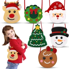 حقيبة هدايا عيد الميلاد المصنوعة من اللباد المزخرفة للأطفال حسب الطلب 2025