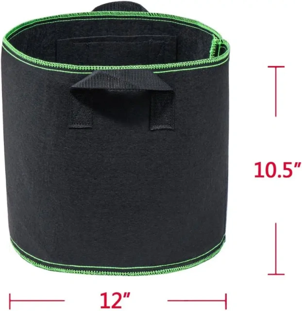 giá rẻ mua số lượng lớn thời trang thùng chứa nặng vải không dệt dày túi trồng cây trong vườn chậu đất lá cây có tay cầm