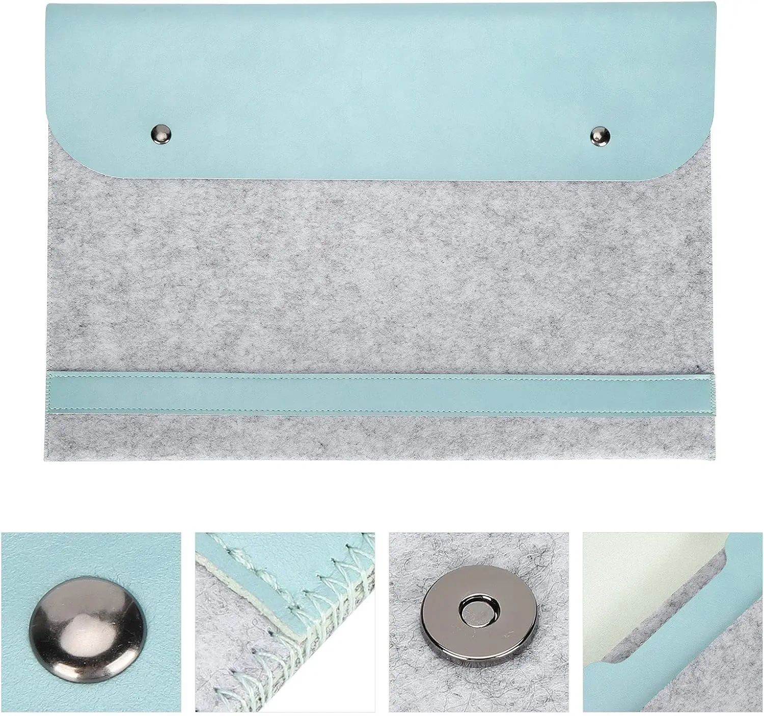 2024 new style luxury felt suitcase organizer storage business bag briefcase notebook protective cover laptop case