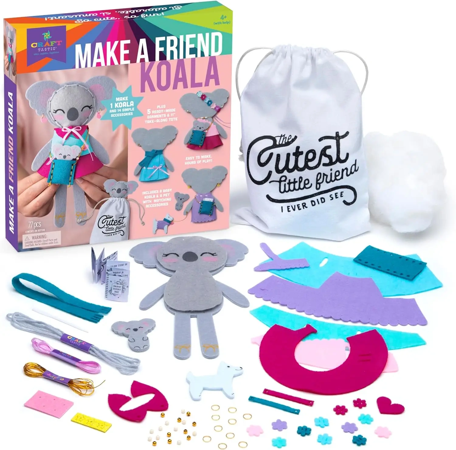 Kids Education Make a Koala Friend Craft DIY Felt Sewing Kit