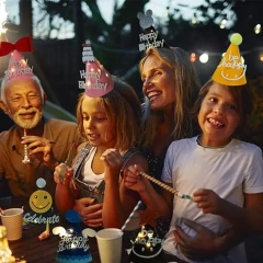 Chapeau cône en feutre personnalisé réutilisable pour cadeau d'anniversaire de bébé mignon