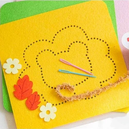 Montessori Enlightenment Toy Embroider Felt Board Sewing Kit
