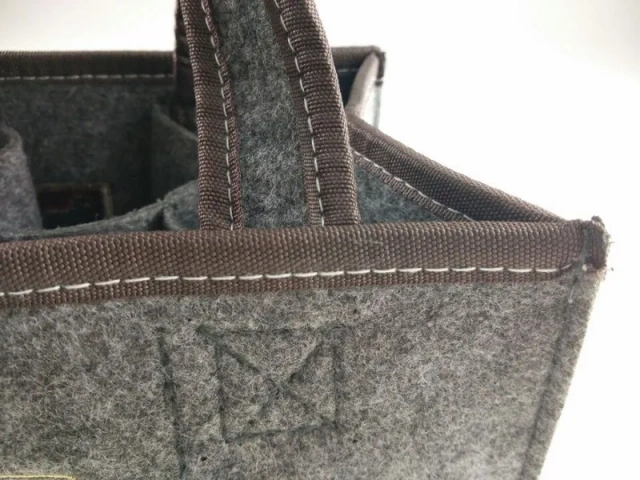 Manufacturer embroidery foldable wine bottle bag 6 pack bottle carrier glass bottle delivery bag