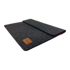 Simple custom design 13 inch mottled black felt sleeve case laptop felt bag for smartphone documents