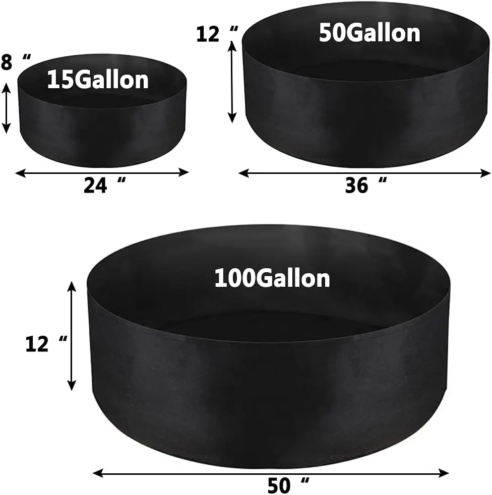 cheap bulk buy new custom large heavy duty fabric round raised  planting flower vegetable potato garden planter pots grow bag