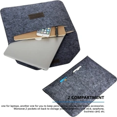 حقيبة كمبيوتر محمول من الجلد الصناعي مقاس 13 و14 بوصة رخيصة الثمن ومخصصة ومتوافقة مع معظم حقائب الكمبيوتر المحمول المصنوعة من اللباد