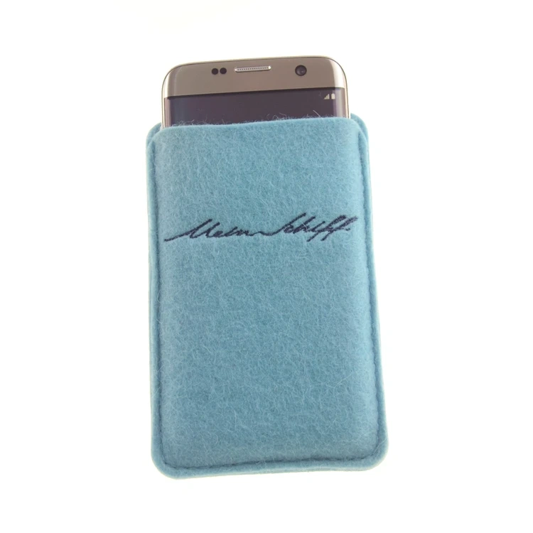 custom size color printed logo RPET needle punch polyester felt cell phone covers for all phones wholesale promotion gift